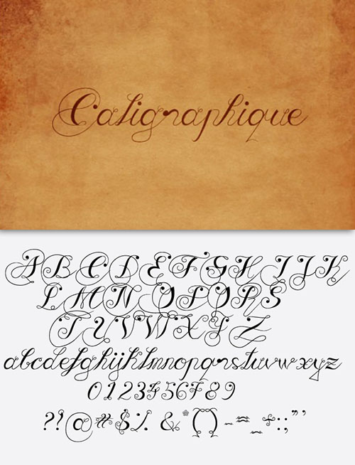 Caligraphique Font Pack TTF