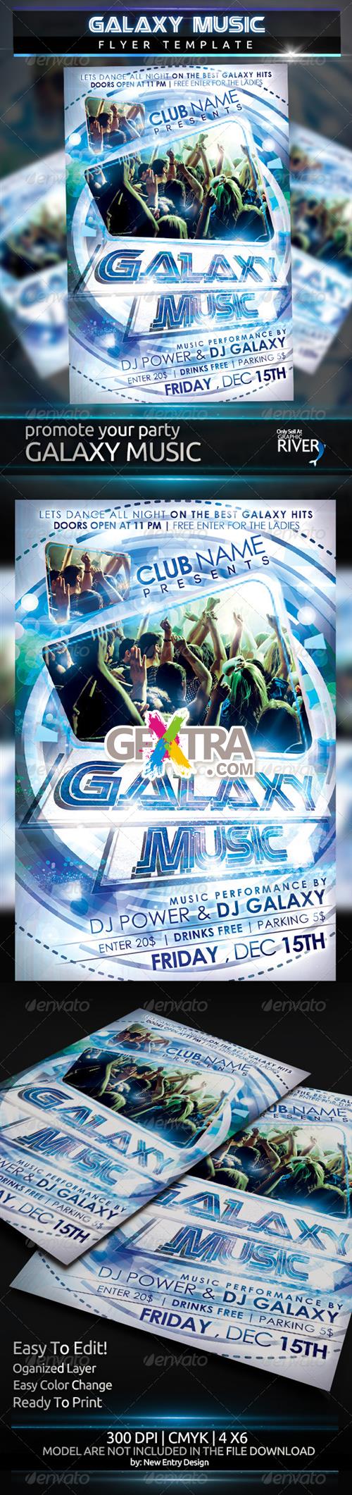 GraphicRiver - Galaxy Music Party Flyer Template