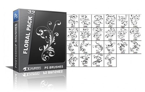 Floral Photoshop Brushes Pack 32