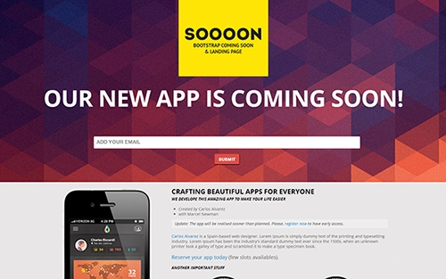 WrapBootstrap - Soooon - Coming Soon & Landing Page