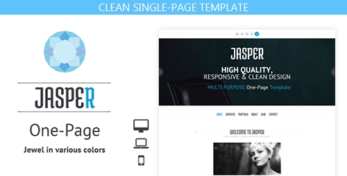 ThemeForest - Jasper - Clean Single-Page Template - RIP