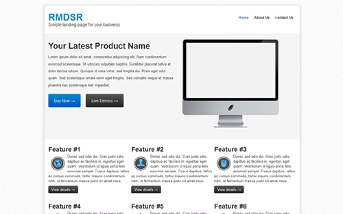 WrapBootstrap - RMDSR Landing Page