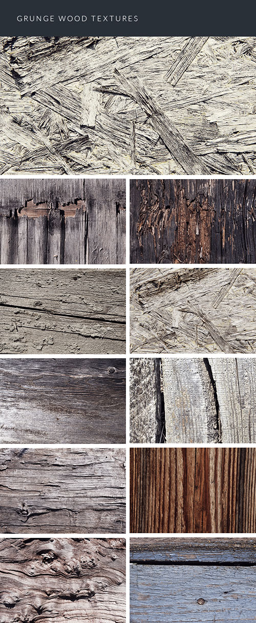Grunge Wood Textures Set