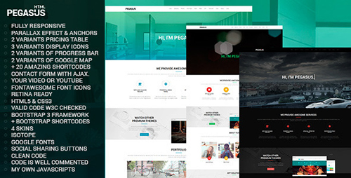 ThemeForest - Pegasus Parallax One-Page HTML5 - RIP