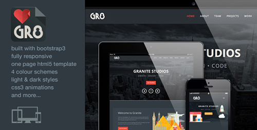 ThemeForest - Granite - One Page Responsive Bootstrap3 Template - RIP