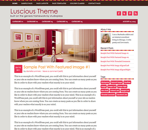StudioPress - Luscious Pro v1.0 - Genesis Framework Theme