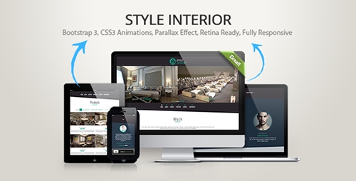 ThemeForest - Style Interior - Bootstrap 3 One-Page Template - RIP