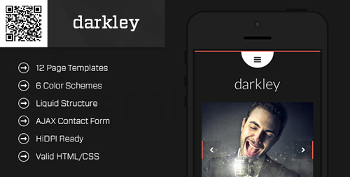 ThemeForest - darkley Mobile HTML CSS Portfolio Template - RIP