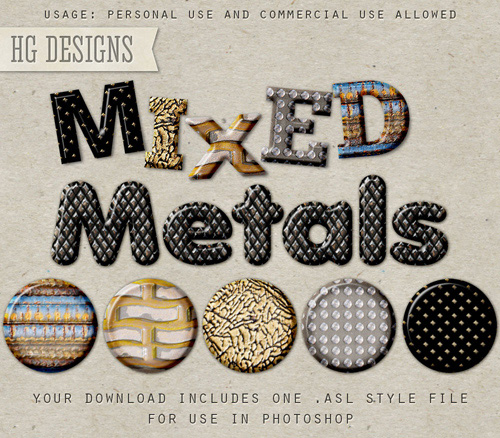 Mixed Metal Styles for Photoshop