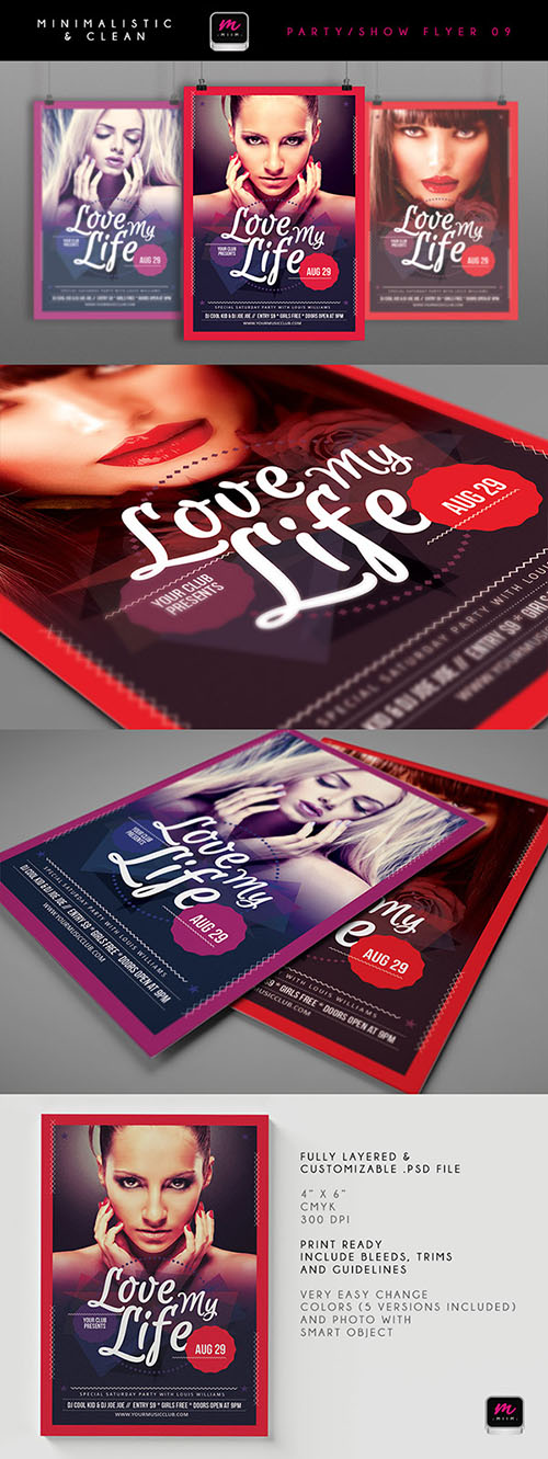 Love My Life Flyer/Poster PSD Template