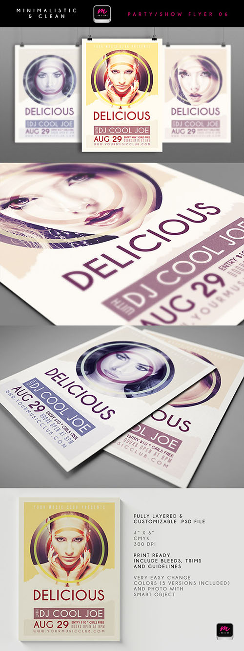 Delicious Minimalistic & Clean Flyer/Poster PSD Template