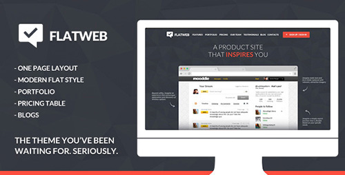 ThemeForest - FlatWeb - One Page Multipurpose Business emplate - RIP