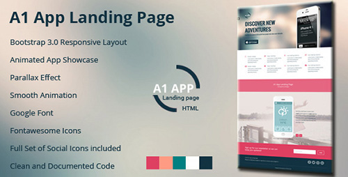ThemeForest - A1 App Landing Page - RIP