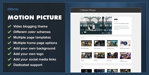 ThemeForest - Motion Picture v2.0.0 - WordPress Video Blogging Theme