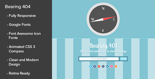 ThemeForest - Bearing 404 - Responsive Error Pages - RIP