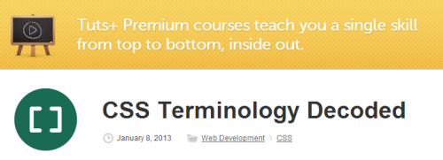 Tutsplus - CSS Terminology Decoded