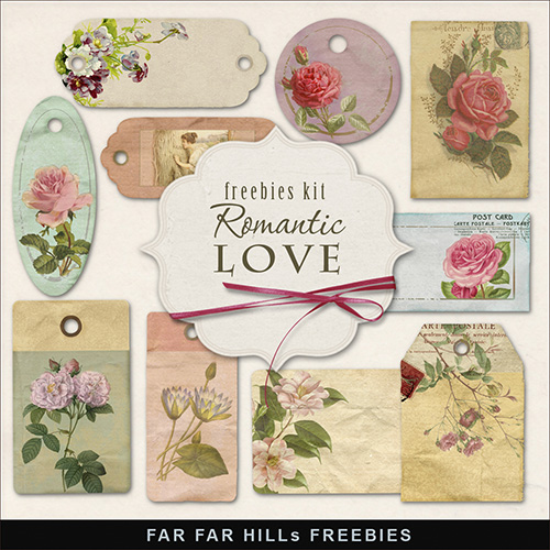 Scrap-kit - Labels - Romantic Love 2013