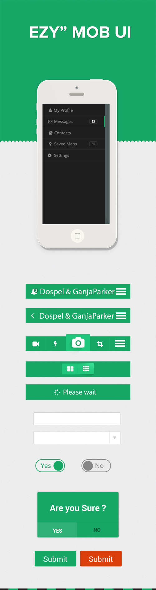 PSD Web Design - Ezy - A Mobile UI