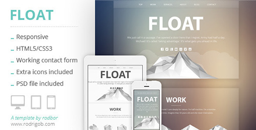 ThemeForest - Float - Responsive HTML One-Page Template - RIP