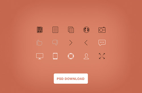 PSD Web Design - Thin Icons 2