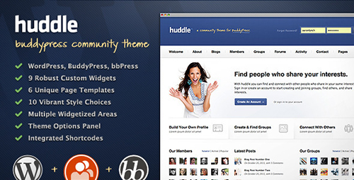 ThemeForest - Huddle v1.8.5 - WordPress & BuddyPress Community Theme