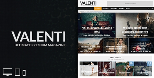 ThemeForest - Valenti v1.1.8 - WordPress HD Review Magazine News Theme