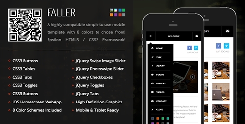 ThemeForest - Faller Mobile Retina HTML5 & CSS3 with WebApp - RIP