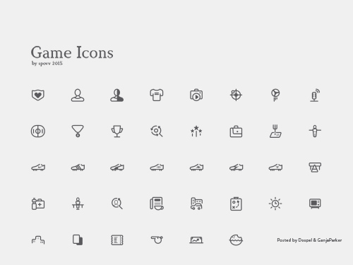 PSD Web Icons - 32 Game Icons
