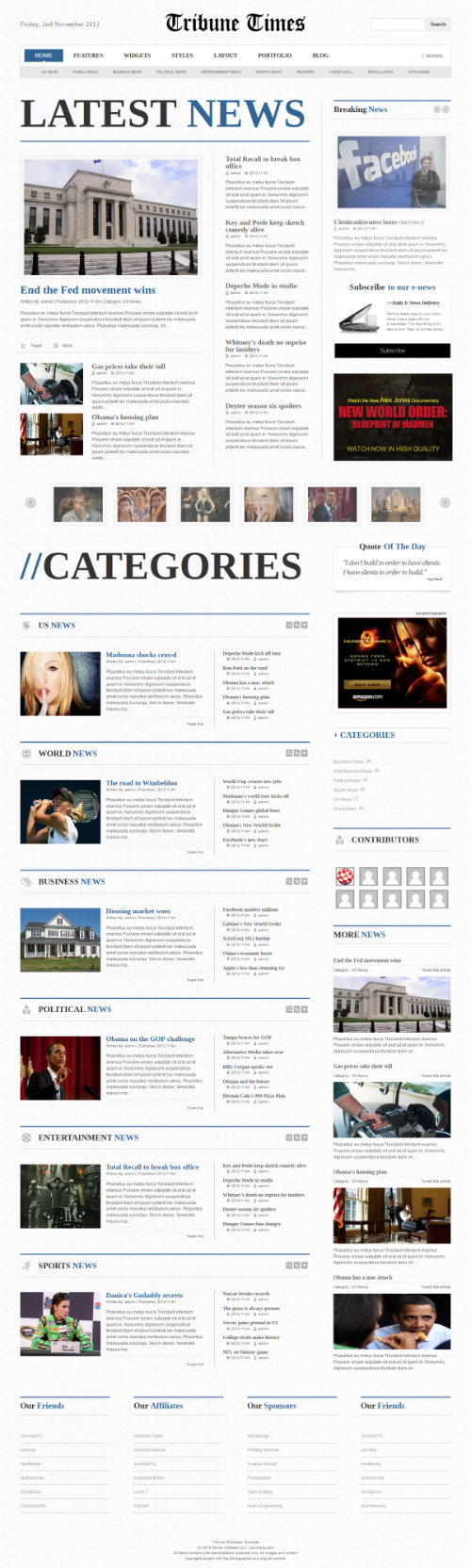 JoomlaXTC - Tribune Times - Template For WordPress 3.x
