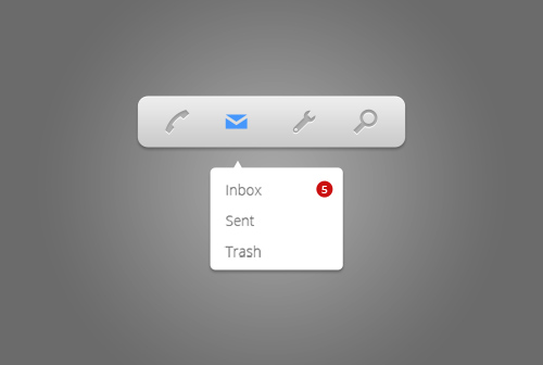 PSD Web Design - Icons menu