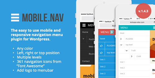 CodeCanyon - MOBILE.NAV v1.4.2 - Responsive menu plugin