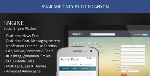 CodeCanyon - Sngine v1.8.2 - Social Engine Platform