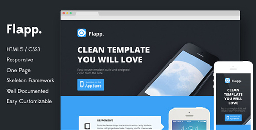 ThemeForest - Flapp - One Page Responsive Landing Page - RIP