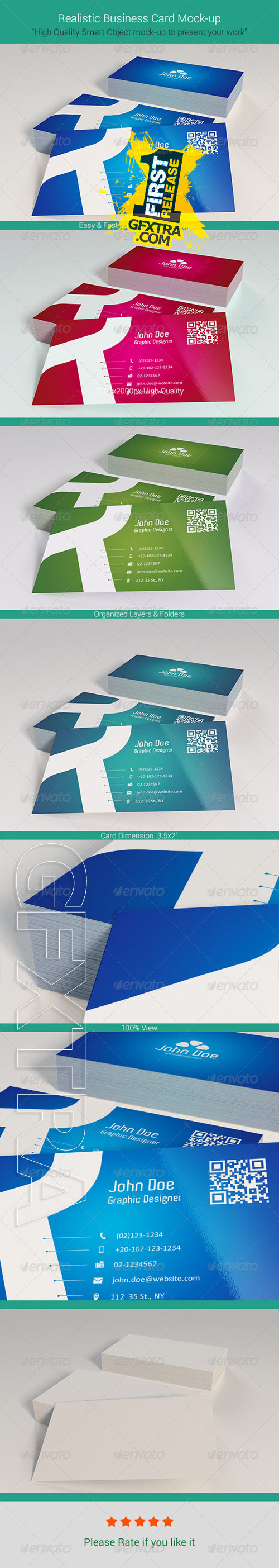 GraphicRiver - Realistic Business Card Mock-Up