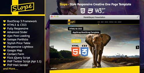 ThemeForest - Slope Style Responsive Creative One Page - RIP