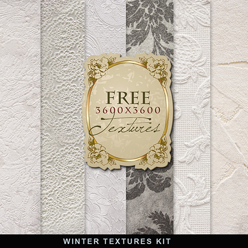 Textures - White Vintage Winter Fabric Backgrounds