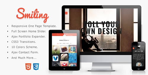 ThemeForest - Smiling - Responsive Parallax One Page Template - RIP