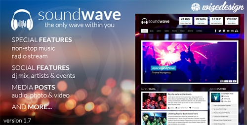 ThemeForest - SoundWave v1.5 - The Music Vibe WordPress Theme