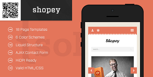 ThemeForest - shopey | Mobile HTML/CSS eCommerce Template - RIP