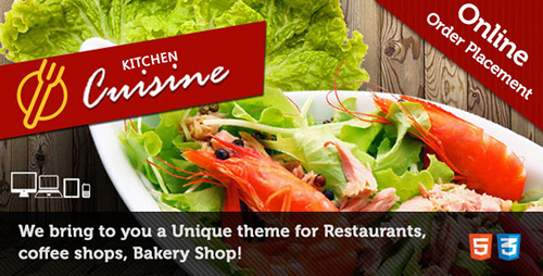 ThemeForest - Kitchen Cuisine - Restaurants & Cafe HTML Template - RIP
