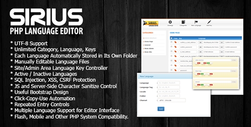 CodeCanyon - Sirius PHP Language File Editor - RIP