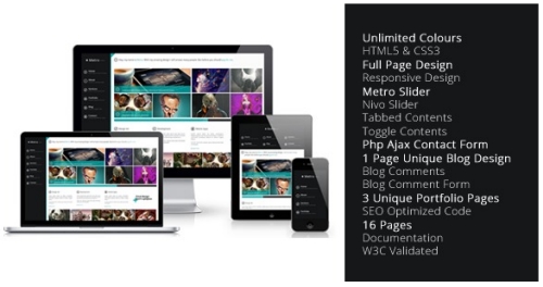 ThemeForest - Metro Unlimited Colors Full Page Responsive - FULL