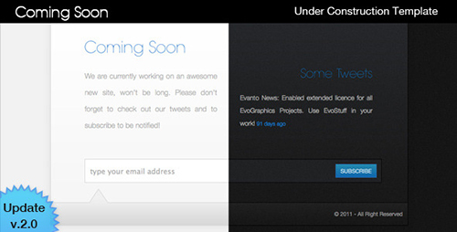 ThemeForest - Coming Soon Site Template v2.1