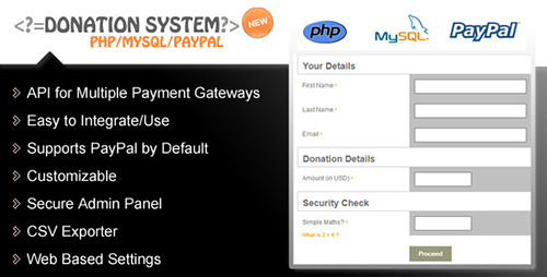 CodeCanyon - Donation Form / PHP / PayPal / Advanced Reporting (Update: 18 April 12) - 1447341