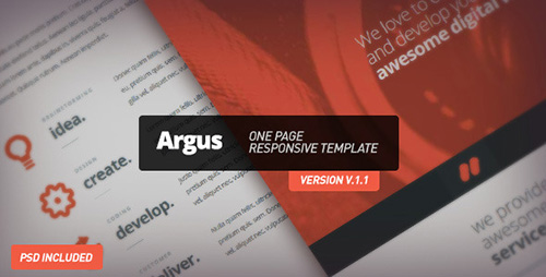 ThemeForest - Argus v1.1 - One Page Responsive Template - FULL