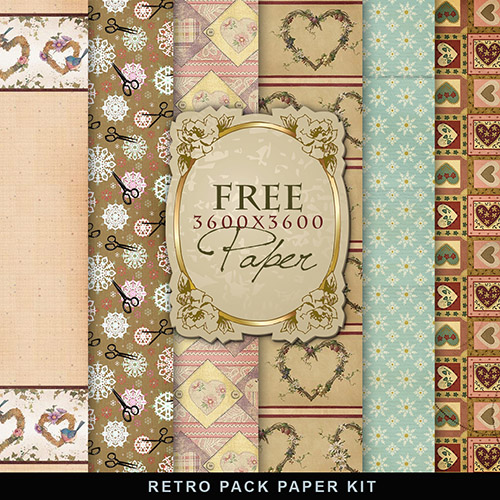 Textures - Retro Pack-Paper - Backgrounds