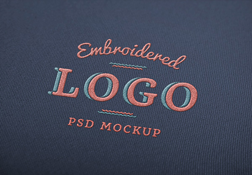 PSD Source - Embroidered Logo MockUp
