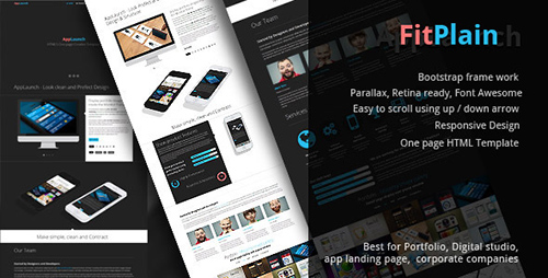 ThemeForest - FitPlain - one page Creative portfolio Template - FULL