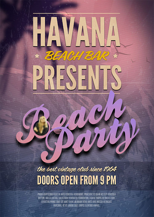 Beach Party Flyer/Poster PSD Template