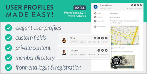 CodeCanyon - User Profiles Made Easy v2.0.3 - WordPress Plugin